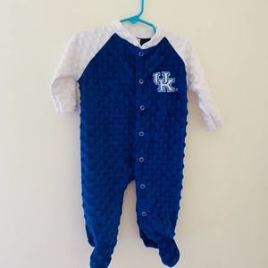 University of Kentucky UK Baby Sleeper One Piece Minky 3-6 Months Long Sleeve